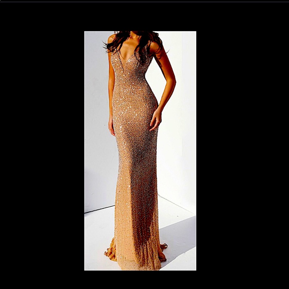Sherri Hill Style 50860 Gold/Yellow Beaded Prom/Homecoming Long Dress Sz 6